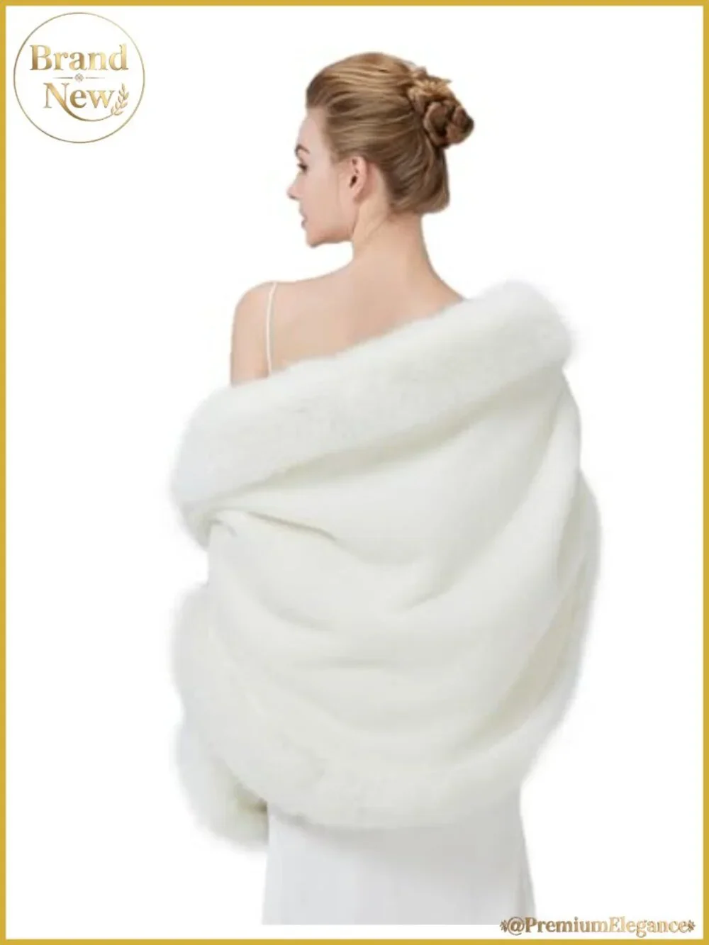 Faux Fur Shawl Wrap Stole Bridal Wedding Cover Up One Size